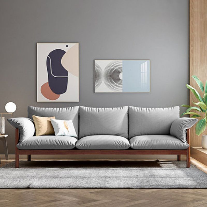 3シーター32.6 "Hアクリルウッドピロートップアームソファリビングルーム