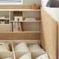 ノルディックナチュラルソリッドウッドベッド39.37 "H BookCaseには、ストレージ付きベッドフレームが含まれています