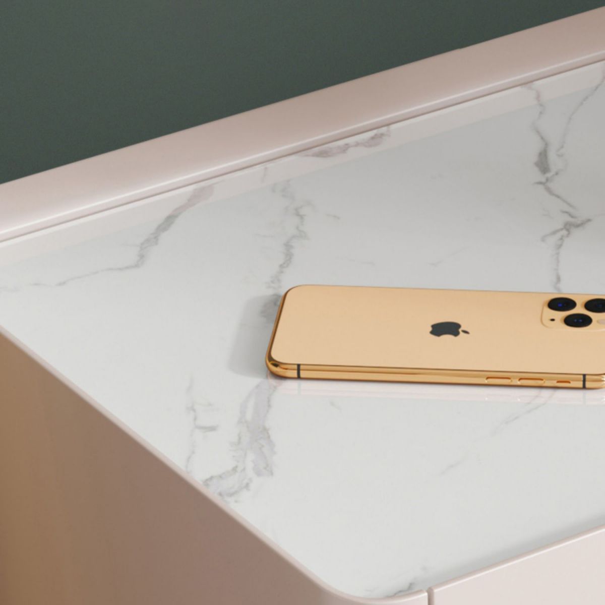 Moderna de piedra de piedra Top Night-Drawer Mesa de noche de 20 pulgadas de altura con piernas