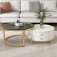 Modern Wooden 4 Legs 2 Coffee Table with Storage Round Table Clearhalo 'Coffee & Accent Tables' 'Coffee Tables' 'coffee_tables' 'Furniture' 'furniture_coffee_tables' 'Living Room Furniture' 1200x1200_cacd190b-ccaa-41aa-955b-d2d03838bc84