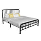 Metal Open-Frame Bed Solid Color Spindle Slat Bed With Custom Gold Legs