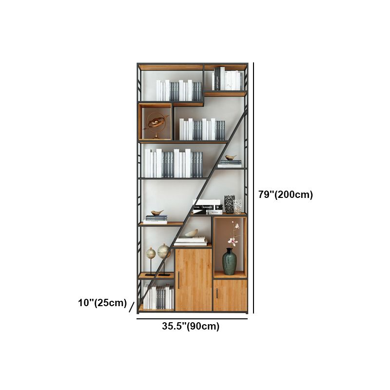 Open Back Bookshelf Industrial Style Bookcase for Home Office Clearhalo 'Bookcases' 'furn' 'furn_bookcases' 'Furniture' 'furniture_bookcases' 'kitchen' 'kitchen_bookcases' 'Living Room Furniture' 'Office Furniture' 1200x1200_cad07eb8-d774-413a-ad8b-733cdf2f76bd