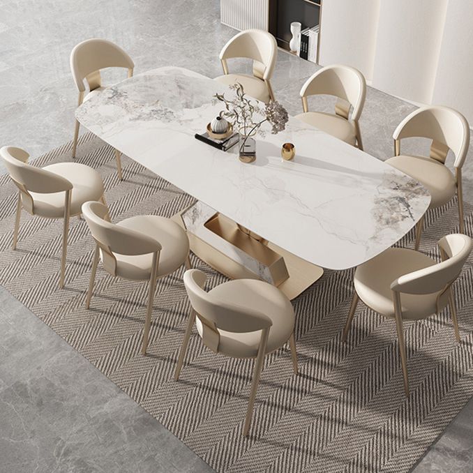 Set da tavolo rettangolo in stile glam 1/4/5/7/9 pezzi set da pranzo per uso domestico