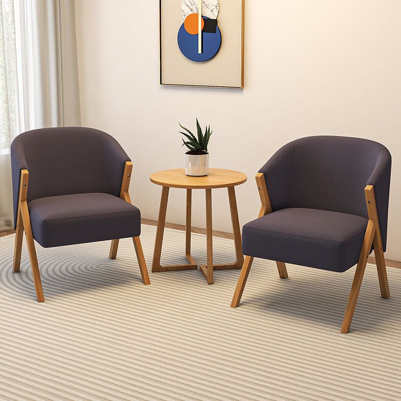 Scandinavian Wooden Accent Armchair Solid Color Arms Included Armchair Clearhalo 'Accent Chairs' 'accent_chairs' 'Chairs & Seating' 'furn' 'furn_accent_chairs' 'Furniture' 'Living Room Furniture' 1200x1200_cad16e3c-123b-43d1-a1dd-a2745f0d2c9c