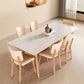 Simplicity Dinette Table Rectangle Stone Dining Room Table in White