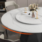 Round Furniture Simple Style Stone Pedestal Base Dinner Table with Turntable Clearhalo ' dining_table' 'Dining Tables & Seating' 'Dining Tables' 'furn' 'furn_dining_table' 'Furniture' 'furniture_dining_table' 'Kitchen & Dining Furniture' 'kitchen&dining_furn' 'kitchen' 'kitchen_dining_table' 1200x1200_cad29213-65e4-4307-8aea-0997f4c86215