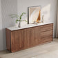 Stone Credenza Modern Style Board con cassetti e armadi