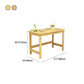 29.5" H Pine Office Desk Modern Home Writing Desk with H-shape Base