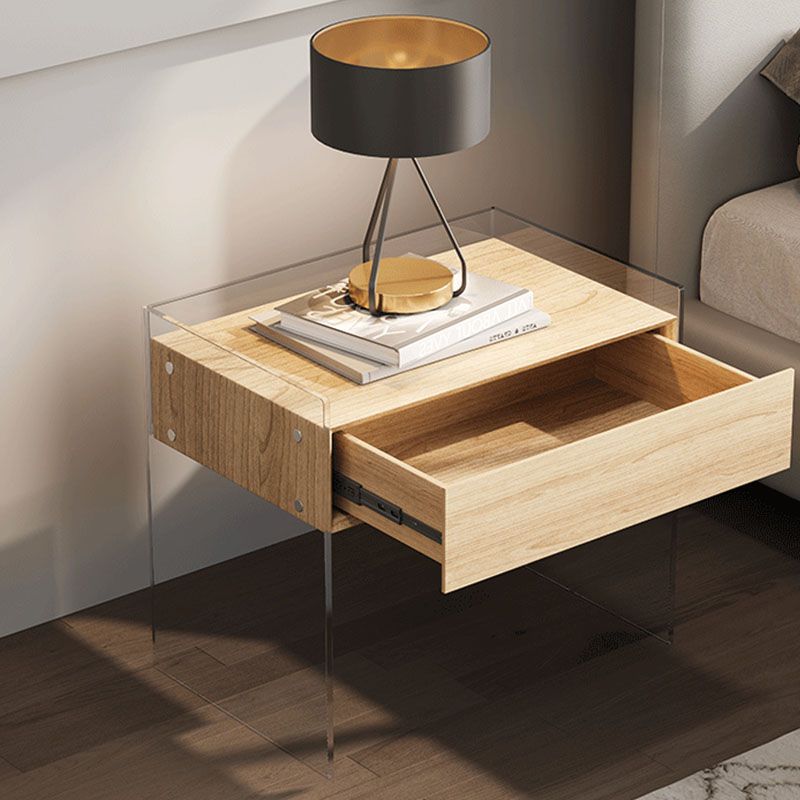 Mesa de almacenamiento de cajones modernos de madera sólida 1 Cajón de cajones de la cama de cajón