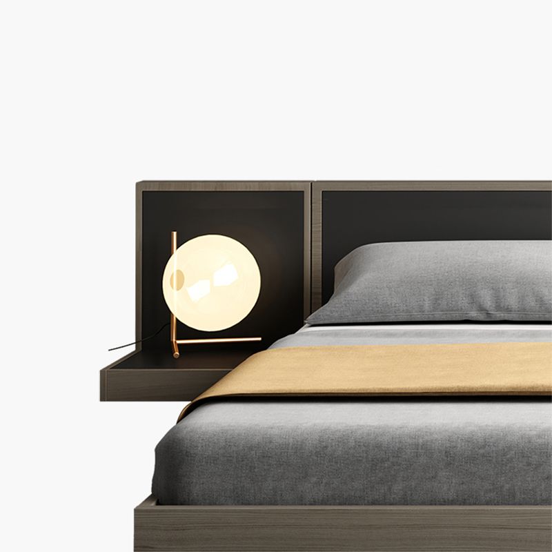 Contemporary Gray Panel Bed with Rectangular Headboard in Wood Clearhalo 'Bedroom Furniture' 'Beds' 'furn' 'furn_beds' 'Furniture' 1200x1200_cad63667-bbc5-4951-aeed-310ddea2e615