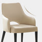 Estilo moderno abierto Silla lateral de comedor de cuero tapizado para el hogar