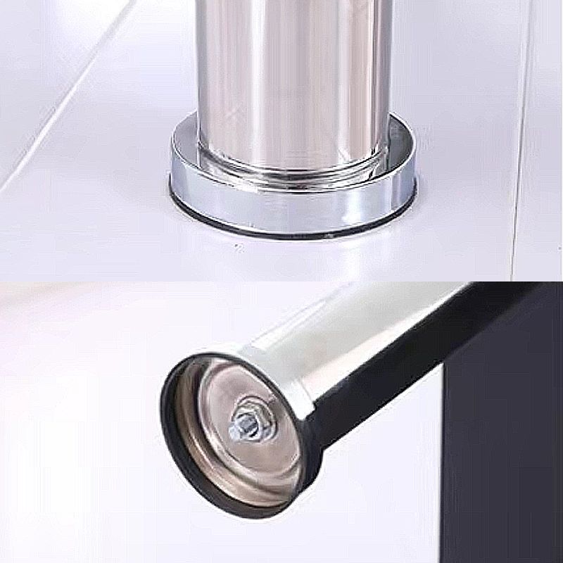 16.9" Tall Modern Stainless Steel 4 Legs Rectangular Glass Top Coffee Table with Shelf Clearhalo 'Coffee & Accent Tables' 'Coffee Tables' 'coffee_tables' 'furn' 'furn_coffee_tables' 'Furniture' 'Living Room Furniture' 1200x1200_cad67c6f-2632-4104-8ab2-e8348f62ee1d