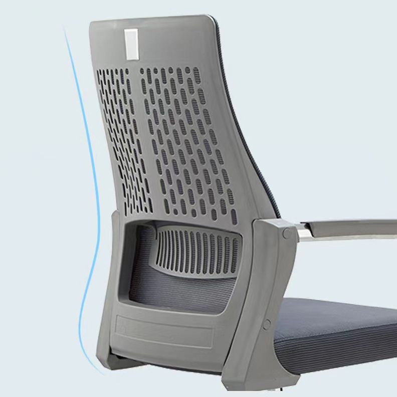 Sedia moderna con braccioli inclusi, sedia girevole, sedia da lavoro ergonomica con schienale alto