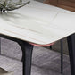 Designer 1/4/5/7 pezzi Set da tavolo da pranzo set di dinette top in pietra bianca