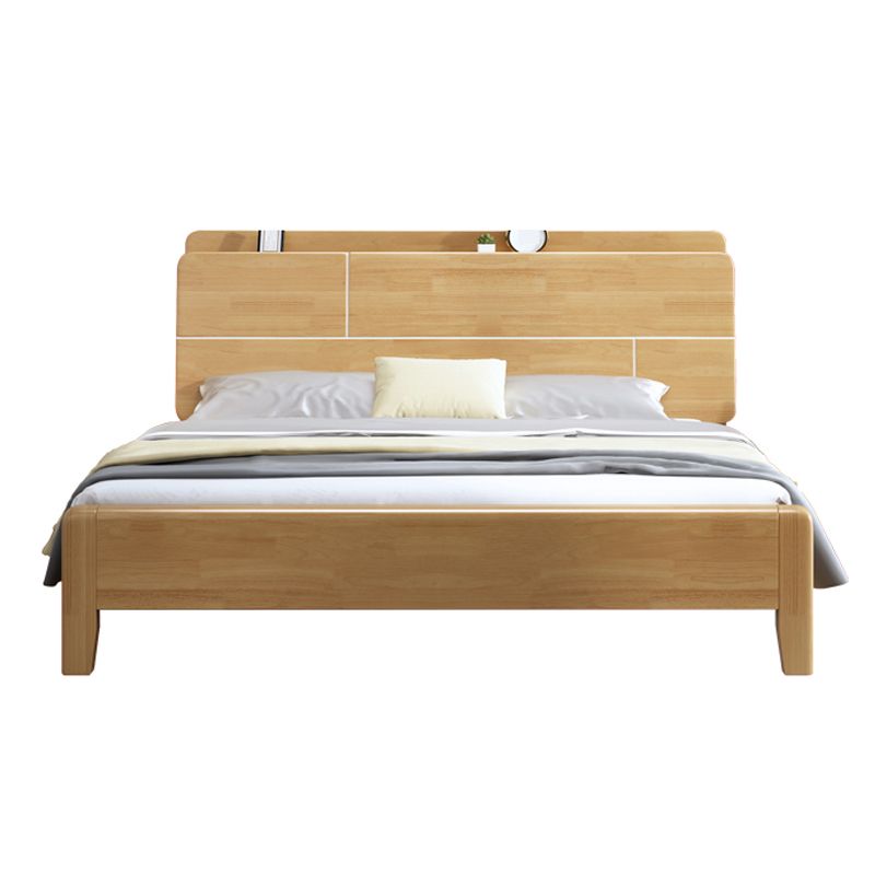 Letto in legno massiccio scandinavo con testiera da 39,37 "