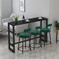Glam Pub Height Dining Table Stone Top Pub Table for Living Room