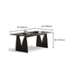 Mesa de comedor de madera maciza de pino mesa de doble pedestal moderna en negro