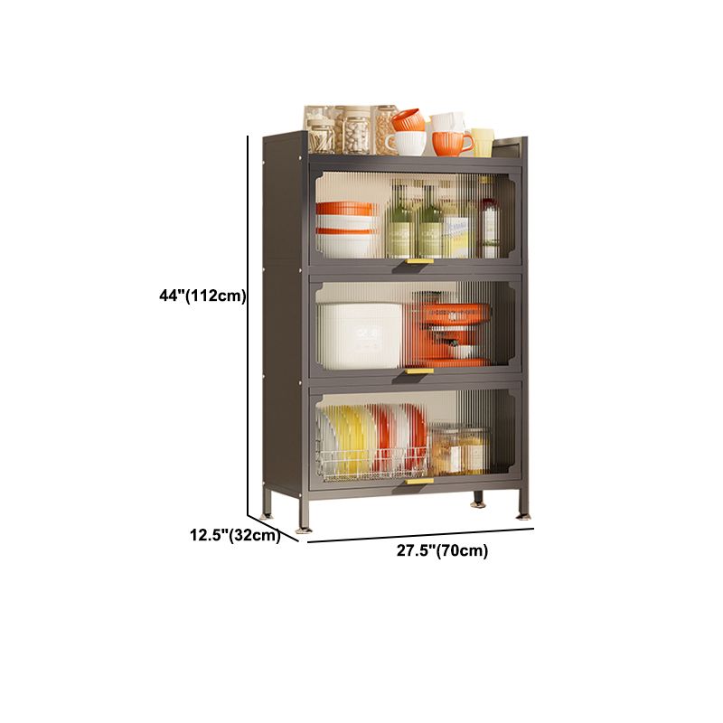 Server da pranzo contemporaneo in acciaio e server buffet acrilico per cucina