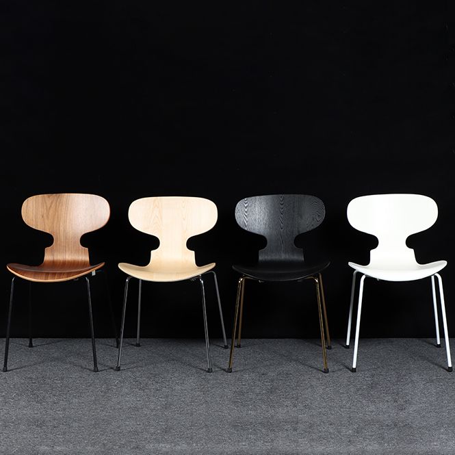 Scandinavian Wood Dining Chair Matte Finish Wingback Dining Chair (Set of 4) Clearhalo ' kitchen&dining_furn' 'Dining Chairs' 'Dining Tables & Seating' 'dining_chair' 'furn' 'furn_dining_chair' 'Furniture' 'furniture_dining_chair' 'Kitchen & Dining Furniture' 'kitchen' 1200x1200_cadc2331-33cb-4105-a51f-e94eb6d7cb8b