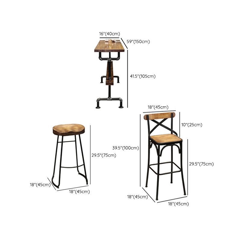 1/4/7 Pieces Pub Dining Set Rectangular Counter Height Pub Set Clearhalo 'Bar Furniture' 'furn' 'furn_home_bar_bar_sets' 'Furniture' 'Home Bars & Bar Sets' 'home_bar_bar_sets' 'Kitchen & Dining Furniture' 1200x1200_cadd7e36-d2bc-47fd-8015-314b9c2c49e4