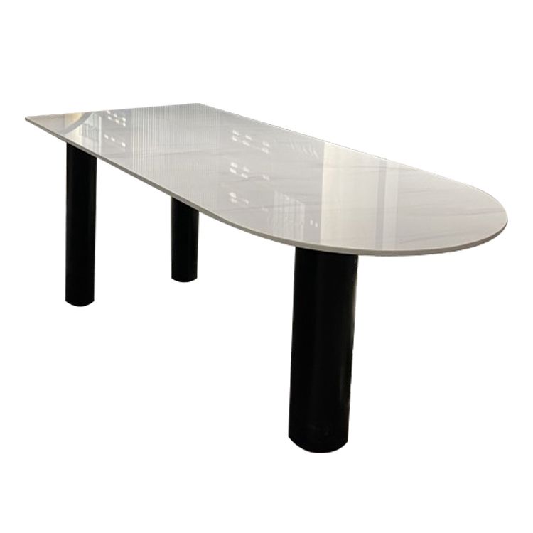 Irregular Shape White Table for Restaurant Sintered Stone Island Table with 3 Legs Clearhalo ' dining_table' 'Dining Tables & Seating' 'Dining Tables' 'furn' 'furn_dining_table' 'Furniture' 'furniture_dining_table' 'Kitchen & Dining Furniture' 'kitchen&dining_furn' 'kitchen' 'kitchen_dining_table' 1200x1200_cade6cd7-6ccc-4c1f-a1f0-b91b47a6a931