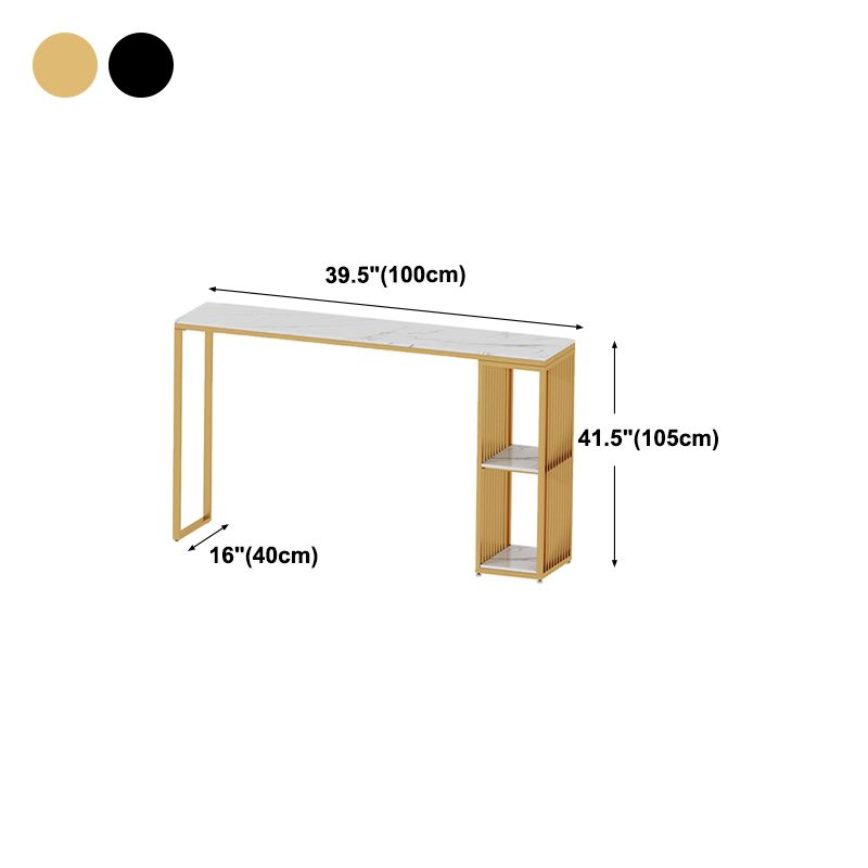 Modern Marble Bistro Bar Table Storage Rectangle Pub Height Dining Table Clearhalo 'Bar Furniture' 'Bar Tables' 'bar_tables' 'furn' 'furn_bar_tables' 'Furniture' 'furniture_bar_tables' 'Kitchen & Dining Furniture' 'kitchen&dining_furn' 'kitchen' 1200x1200_cade74fb-b524-48bd-9b11-b3c600ce954b