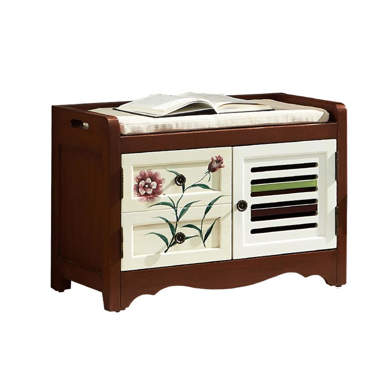 Mid-Century Modern Chest Wood Handcrafted Side Cabinet With Doors