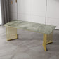 Metal Traditional Luxury Rectangle Indoor Table Sintered Stone Top Table for Kitchen and Dining Room Clearhalo ' dining_table' 'Dining Tables & Seating' 'Dining Tables' 'furn' 'furn_dining_table' 'Furniture' 'furniture_dining_table' 'Kitchen & Dining Furniture' 'kitchen&dining_furn' 'kitchen' 'kitchen_dining_table' 1200x1200_cadfe60b-5f80-479a-a475-77b1eed2a291