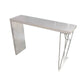 Industrial Style Bar Table 42-inch Height White Wood Top Metal Base Bistro Table Clearhalo 'Bar Furniture' 'Bar Tables' 'bar_tables' 'furn' 'furn_bar_tables' 'Furniture' 'furniture_bar_tables' 'Kitchen & Dining Furniture' 'kitchen&dining_furn' 'kitchen' 1200x1200_cae0635a-ba4e-431f-8462-2478935280fb