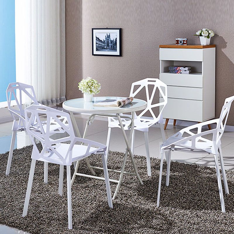 Plastic Contemporary Dinette Chairs Kitchen Dining Arm Side Chair Clearhalo ' kitchen&dining_furn' 'Dining Chairs' 'Dining Tables & Seating' 'dining_chair' 'furn' 'furn_dining_chair' 'Furniture' 'furniture_dining_chair' 'Kitchen & Dining Furniture' 'kitchen' 1200x1200_cae1a2c0-78ff-4b65-a648-7039579dcd62
