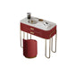Luxurious Vanity Set 2 Storage Drawers with Mirror & Padded Stool in Red