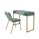 Tables de vanité Glam de 15,74 "larges de largeur de largeur avec 3 tiroirs de rangement