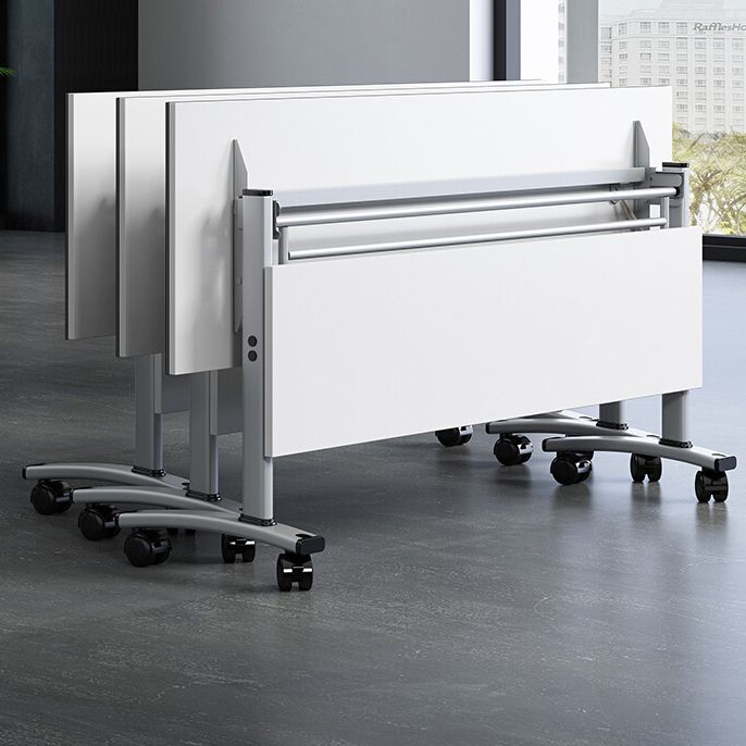 Modern Style Manufactured Wood Office Desk Rectangular Desk with Wheels Clearhalo 'furn' 'furn_office_desk' 'Furniture' 'Office Desks' 'Office Furniture' 'office_desk' 1200x1200_cae41182-75d1-43ba-9a22-f5268fa86f6e