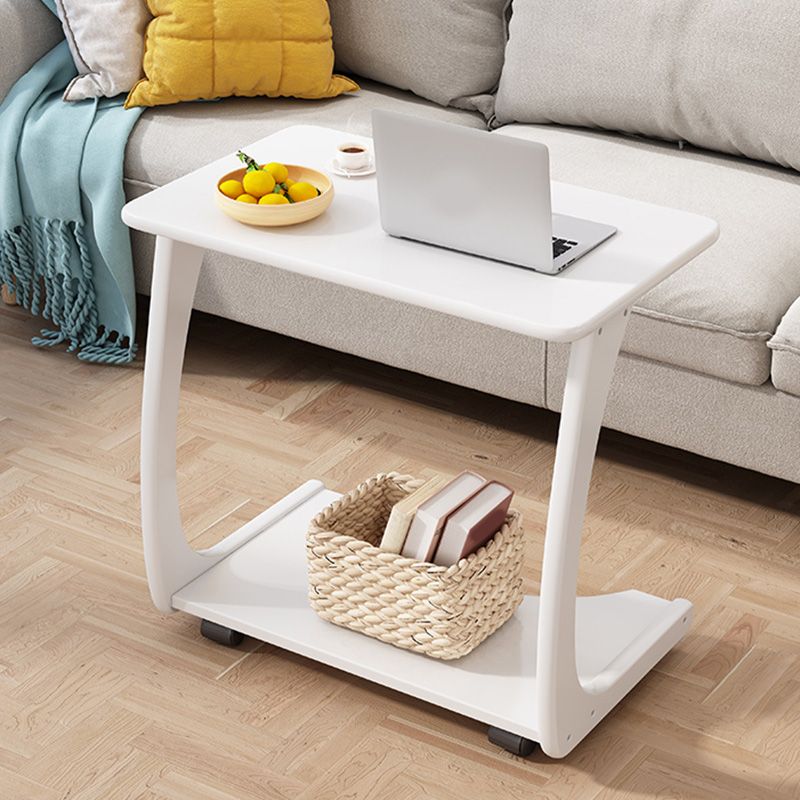 Tavolo laterale Nordico C Tavolino rettangolare in legno massiccio per soggiorno