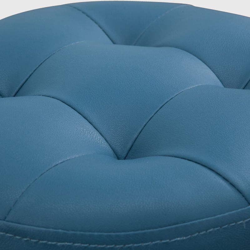 Mid-Century Modern Pouf Ottoman Genuine Leather Upholstered Tufted Round Ottoman Clearhalo 'furn' 'furn_ottomans_poufs' 'Furniture' 'Living Room Furniture' 'Ottomans & Poufs' 'ottomans_poufs' 1200x1200_cae719cd-367b-4da7-a07a-55700271f4bf