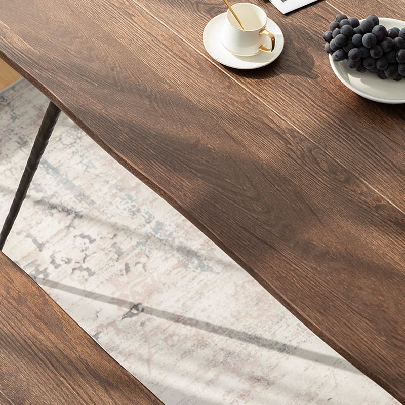 Juego de comedor industrial 1/5/6/7 PCS Mesa de comedor de madera maciza y sillas sin brazos