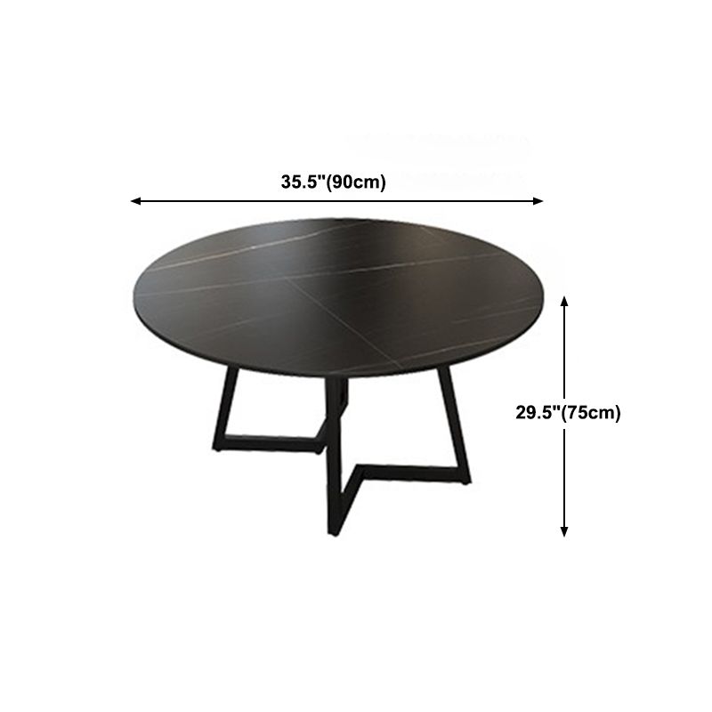 Round Double Pedestal Table Simplicity Style Dining Site Table with Turntable Clearhalo 'Dining Tables & Seating' 'Dining Tables' 'dining_table' 'furn' 'furn_dining_table' 'Furniture' 'Kitchen & Dining Furniture' 1200x1200_caeaf9da-6909-42f8-980d-5bbede046d48