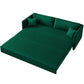 31.49" Wide Velvet Sleeper Sofa Glam Foldable Sofa Bed with Cushion Back