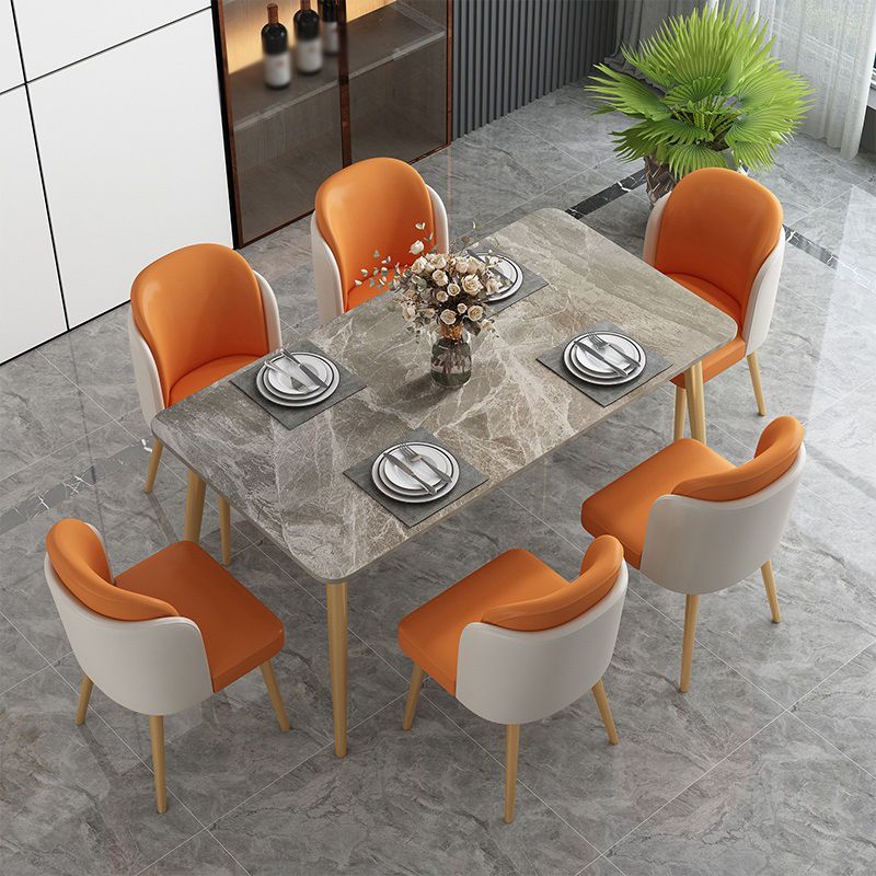 1/2/7 Pcs Metal Glam Dining Room Set with Rectangle Table Dinette Set Clearhalo 'Dining Room Sets' 'Dining Tables & Seating' 'dining_room_set' 'Furniture' 'furniture_dining_room_set' 'Kitchen & Dining Furniture' 'kitchen&dining_furn' 'kitchen' 1200x1200_caed112f-be78-48c8-90de-af0d818d80b9