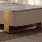 Rectangle Single Coffee Table 2Legs Slate Coffee Table with 4 Drawers