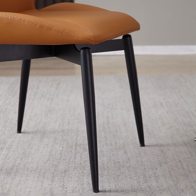 Dining Room Home Upholstered Chair Leather Wingback Armless Chair Clearhalo 'Dining Chairs' 'Dining Tables & Seating' 'dining_chair' 'furn' 'furn_dining_chair' 'Furniture' 'Kitchen & Dining Furniture' 1200x1200_caedaf5c-fa63-439c-91f4-17ce7c4bff8e