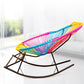 Chaise à bascule contemporaine Rootan Metal Frame Wing Chaise arrière Back Rocking Chair