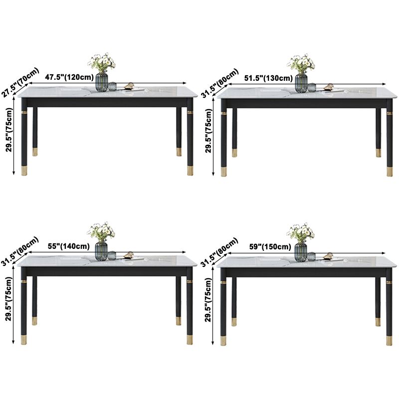 Solid Wood Modern Rectangle Dining Table Sintered Stone Table for Dining Room and Kitchen Clearhalo ' dining_table' 'Dining Tables & Seating' 'Dining Tables' 'furn' 'furn_dining_table' 'Furniture' 'furniture_dining_table' 'Kitchen & Dining Furniture' 'kitchen&dining_furn' 'kitchen' 'kitchen_dining_table' 1200x1200_caf18464-ccf7-4164-bdb8-6c5bb898a855