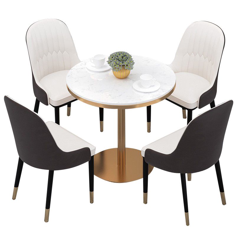 1/2/3/4/5 Pcs Metal Glam Dining Room Set with Round Table Dinette Set Clearhalo 'Dining Room Sets' 'Dining Tables & Seating' 'dining_room_set' 'furn' 'furn_dining_room_set' 'Furniture' 'furniture_dining_room_set' 'Kitchen & Dining Furniture' 'kitchen&dining_furn' 'kitchen' 1200x1200_caf1c592-7d02-4508-9704-c722132eba42