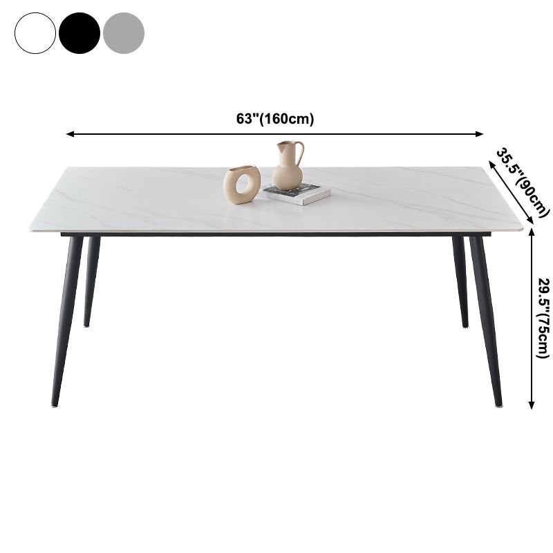 Industrial Rectangle 4-foot Home Furniture Stone Dining Site Table for Home Clearhalo ' dining_table' 'Dining Tables & Seating' 'Dining Tables' 'furn' 'furn_dining_table' 'Furniture' 'furniture_dining_table' 'Kitchen & Dining Furniture' 'kitchen&dining_furn' 'kitchen' 'kitchen_dining_table' 1200x1200_caf21368-e6e5-466a-81f0-d3eb7ab5fae8