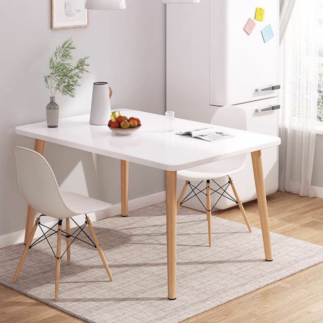 Standard Height Wood Top Dining Set with 4 Light Brown Wood Legs for Dining Furniture Clearhalo 'Dining Room Sets' 'Dining Tables & Seating' 'dining_room_set' 'Furniture' 'furniture_dining_room_set' 'Kitchen & Dining Furniture' 'kitchen&dining_furn' 'kitchen' 1200x1200_caf3090c-ce02-4a12-a28e-405e51dc322b