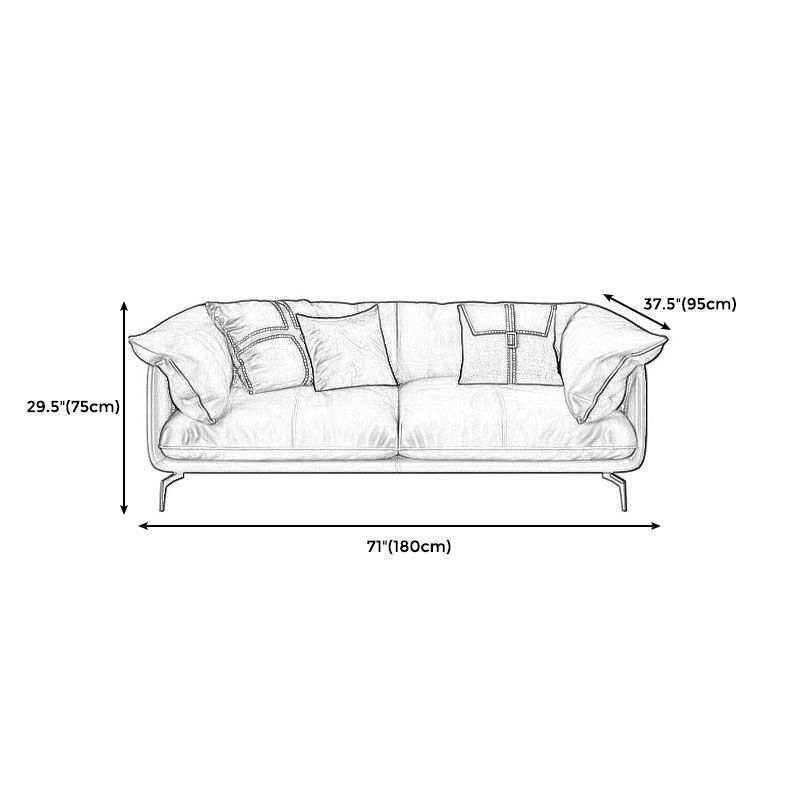 Modern Style Square Armrest Sponge Seat Padding Black Sofa with Pillow Back Clearhalo 'furn' 'furn_sofas' 'Furniture' 'furniture_sofas' 'kitchen' 'kitchen_sofas' 'Living Room Furniture' 'Sofa' 'sofas' 1200x1200_caf32bcf-b043-44f4-86df-ce58d81c0c04