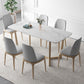 Contemporary Dining Table Set with Solid Wood Table and PU Leather Chairs Clearhalo 'Dining Room Sets' 'Dining Tables & Seating' 'dining_room_set' 'furn' 'furn_dining_room_set' 'Furniture' 'furniture_dining_room_set' 'Kitchen & Dining Furniture' 'kitchen&dining_furn' 'kitchen' 1200x1200_caf66053-94d8-4c66-a55b-4da2ef0b5e3a