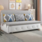 Armless Contemporary Cotton Blend Bed Sofa Couch with Pillows