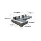 Faux Ledersofa & Chaise mit Kissen modern u Sofa in Grau - 29,53 "H.